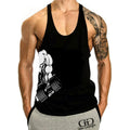 Men Workout Tank Top Shirt Gym Sleeveless Shirt Bodybuilding Fitness Cotton Vest
