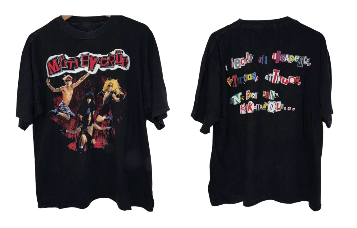 Vintage 90s 1991 Motley Crue ‘Decade of Decadence’ T-Shirt, Black