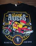 VINTAGE STYLE GARFIELD Lazy Riders Motorcycles T-Shirt MENS XL PETITE INEW