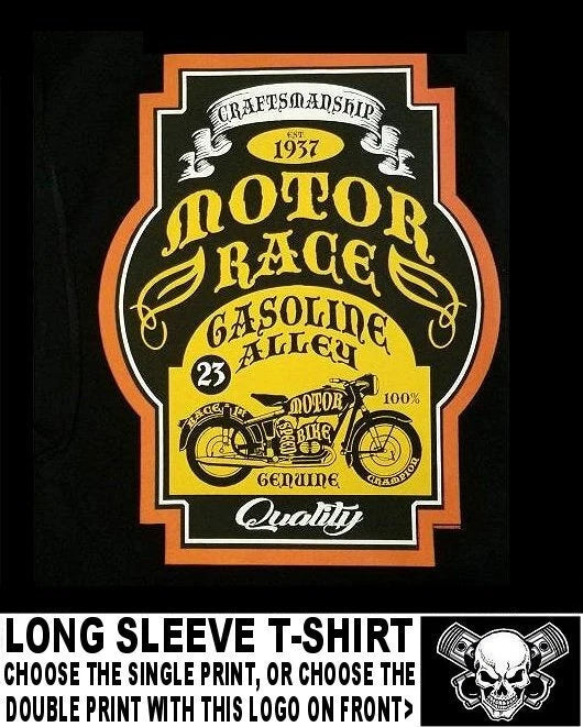 Gasoline Alley Vintage Motorcycle Races Motor Bike Champion Biker T-shirt WS75