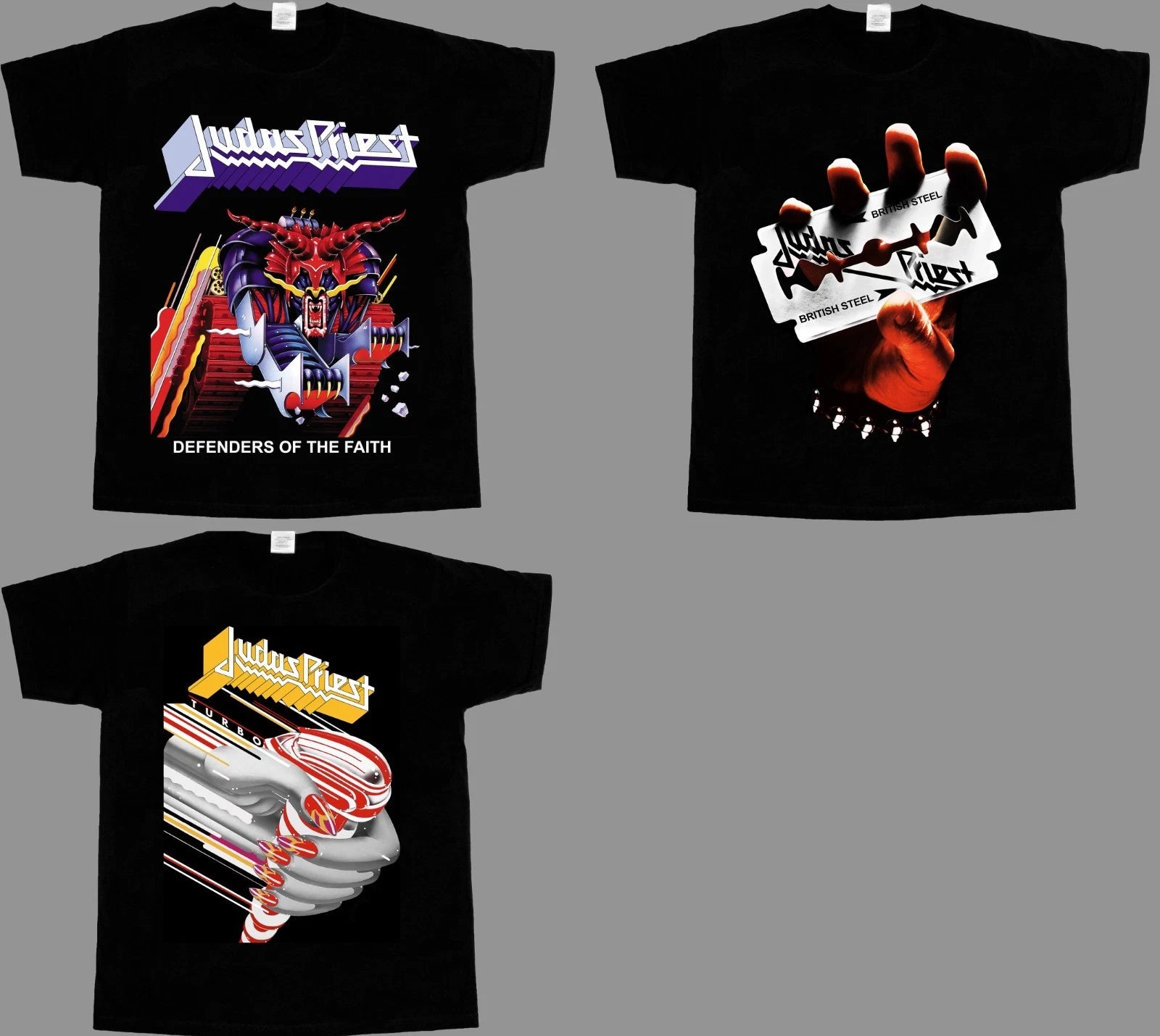 JUDAS PRIEST DEFENDERS OF THE FAITH BRITISH STEEL TURBO T-SHIRT 345XL