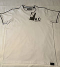 Kenneth Cole Men's City Dweller Logo T-Shirt Crew Neck Cotton Black White Short…