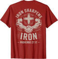 Iron Sharpens Iron Christian Workout Bible Verse Gym Jesus T-Shirt