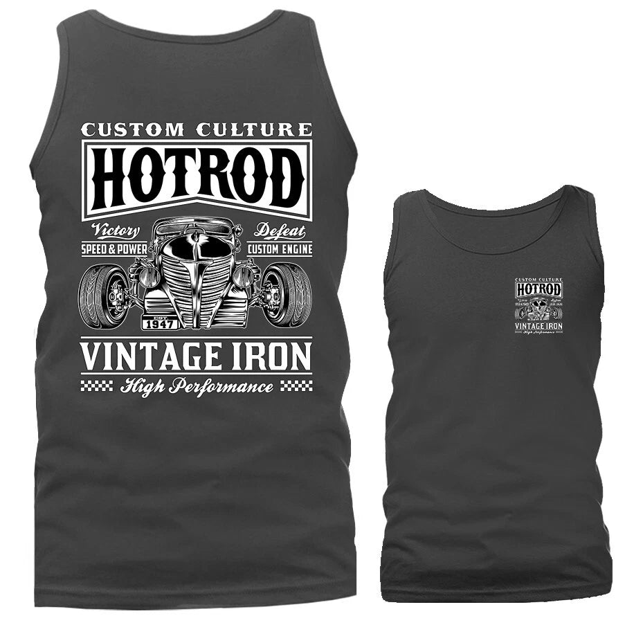 Hot Rod Vintage Iron Custom Classic Car Automobile Graphic Tank Top