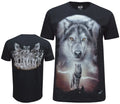 New Wolf Native American Indian Eagle Biker T Shirt, Front & Back Print M - 3XL