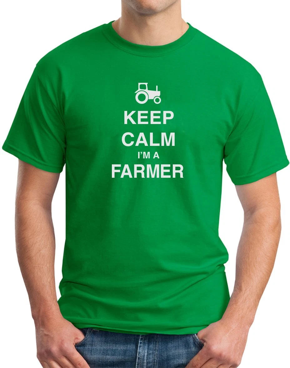 KEEP CALM I'M A FARMER - FUNNY SLOGAN  Mens Womens Kids T-Shirt