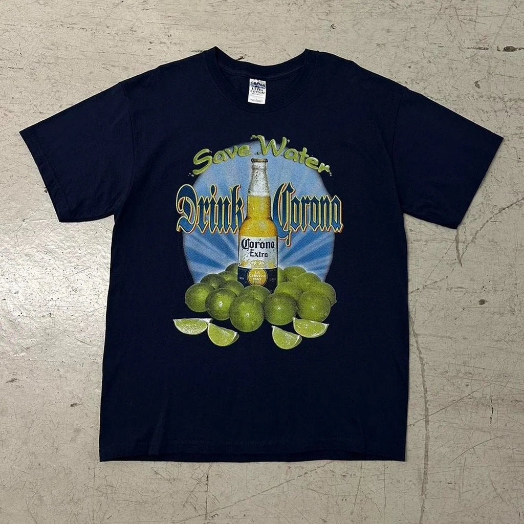 Y2K Drink Corona Save Water Funny T-Shirt
