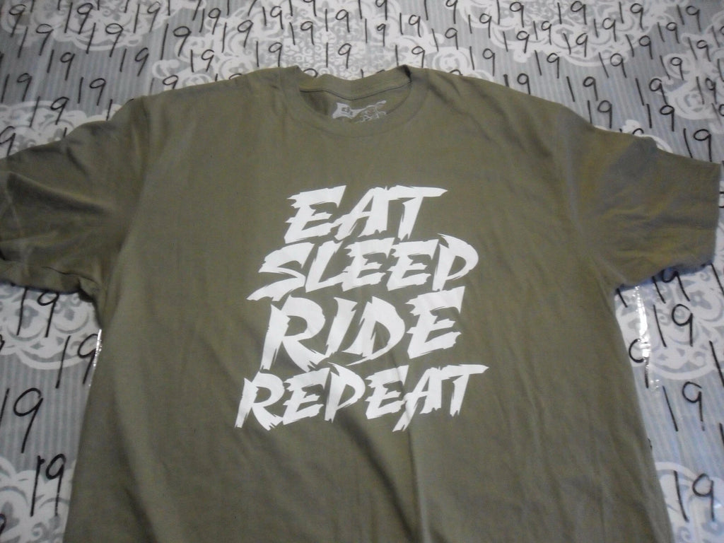 Large NWOT Eat Sleep Ride Repeat T Shirt
