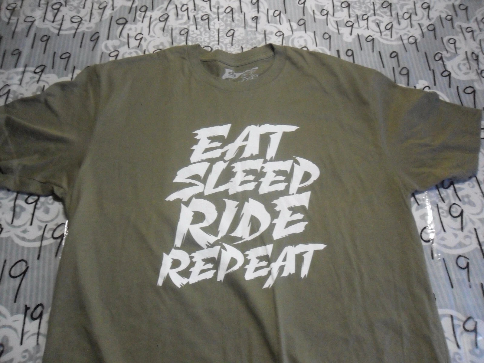 Large NWOT Eat Sleep Ride Repeat T Shirt