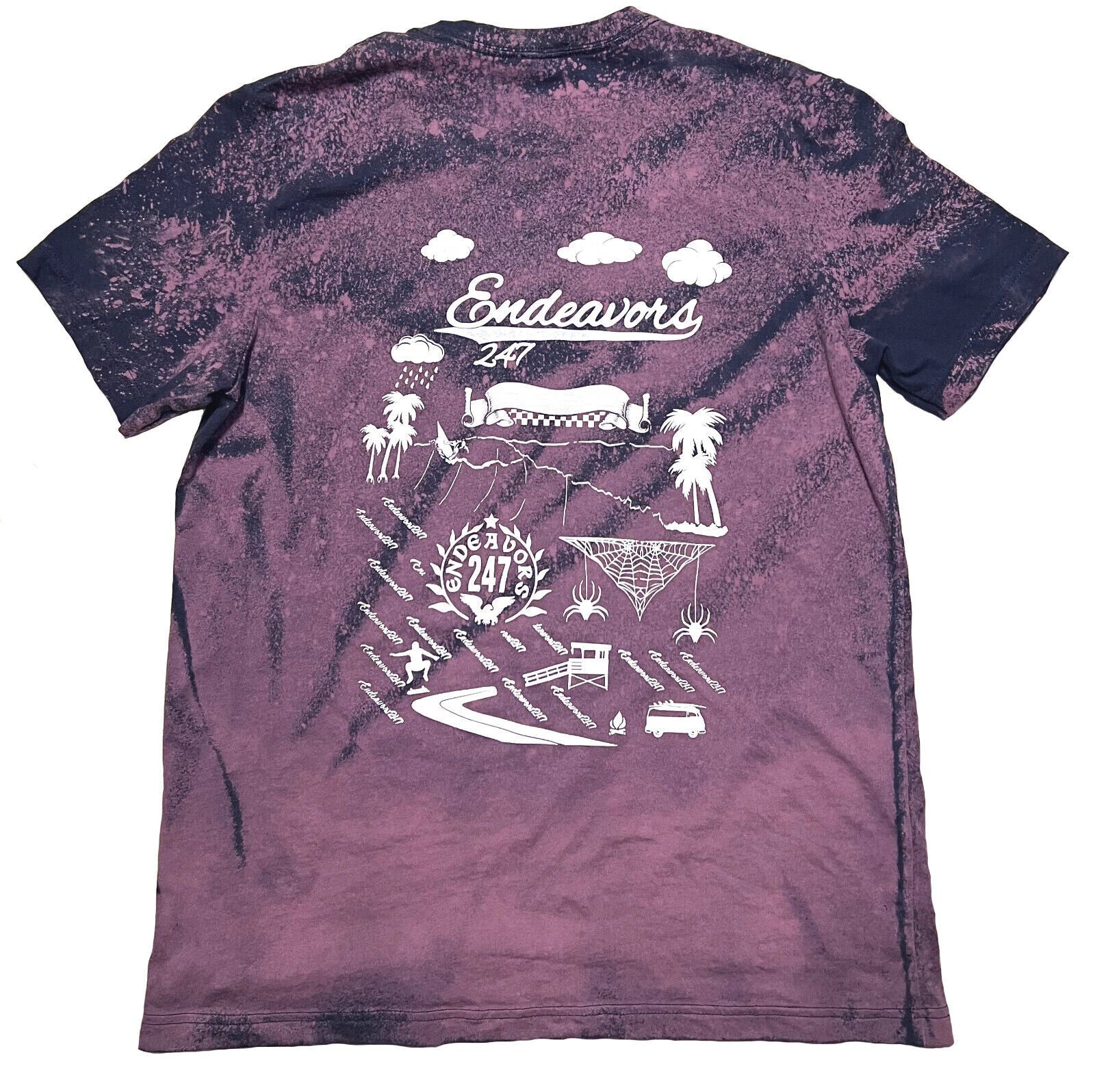 Endeavors247 Mineral Acid Wash Surfing Vol.4 Issue Adult T Shirt