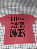 Charli XCX Brat Shirt Adult Large Red Hi It's Me Album Urban Outfitters NWOT