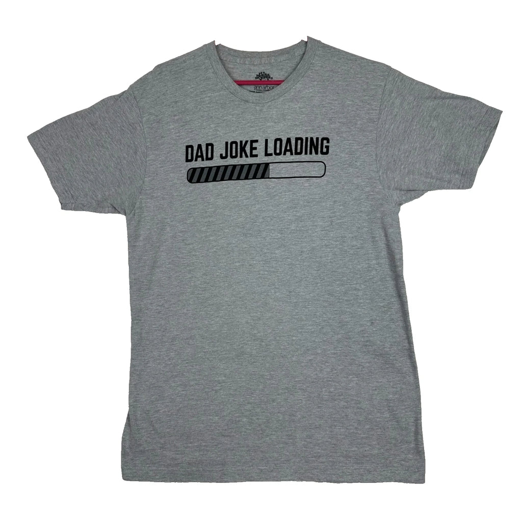 Dad Joke Loading Ann Arbor T Shirt Adult Large Funny Gray Short Sleeve