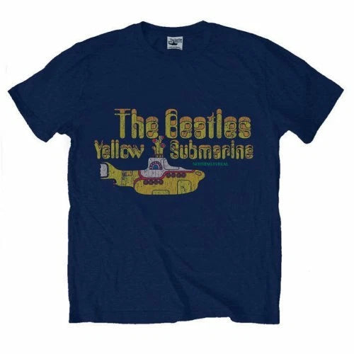 The Beatles Yellow Submarine Official Merchandise T-Shirt Blue New