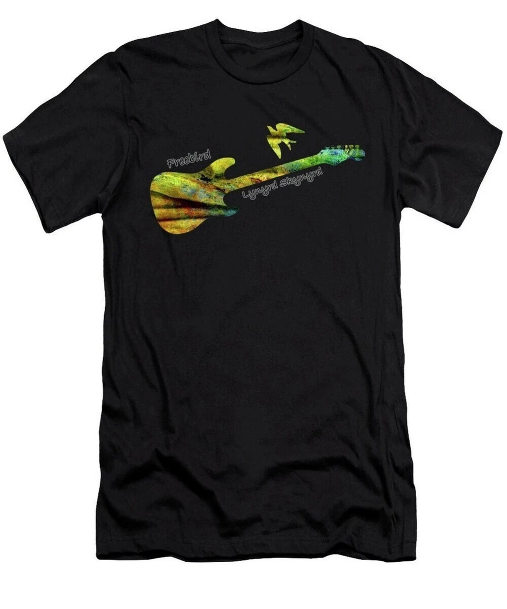 Lynyrd Skynyrd Freebird Ronnie Van Zant Unisex Cotton Black T-shirt, Size S-5XL