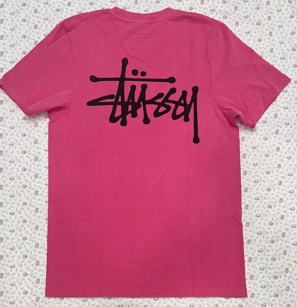 Vintage Stussy Pink T Shirt Men's SMALL y2k Skate Surf