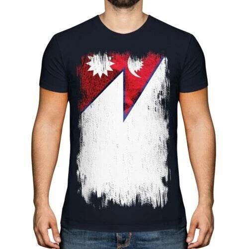 NEPAL GRUNGE FLAG MENS T-SHIRT TEE TOP NEP?LA NEPALI NEPALESE SHIRT FOOTBALL