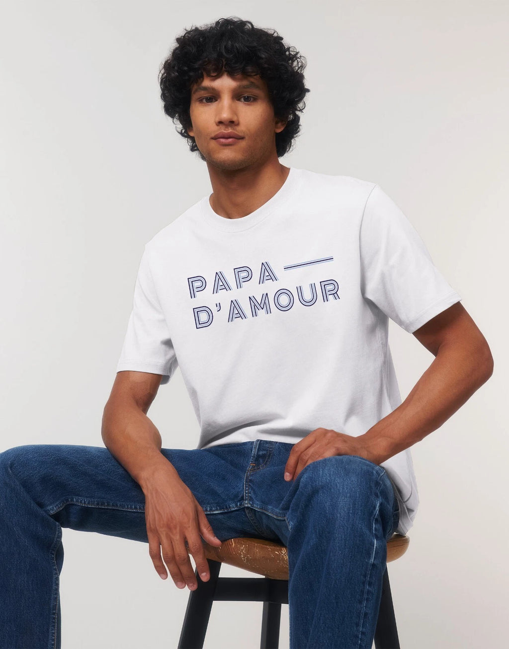 Men's Short Sleeve T-Shirt White, DAD OF LOVE LINE