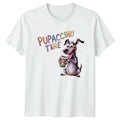 Funny Dog "Pupaccino Time" Quote Graphic T-Shirt