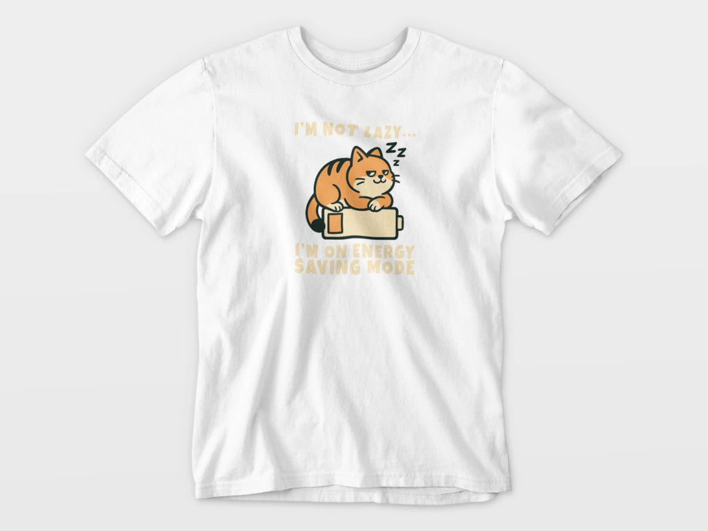 I'm Not Lazy I'm On Energy Saving Mode Cat Shirt, Funny Sleeping Cat tshirt