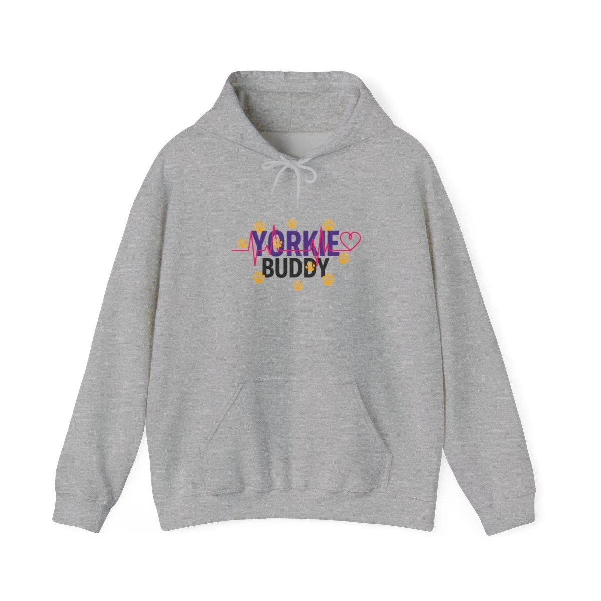Custom Yorkshire Terrier Yorkie Paw Print Heartbeat Hoodie Easter Gift