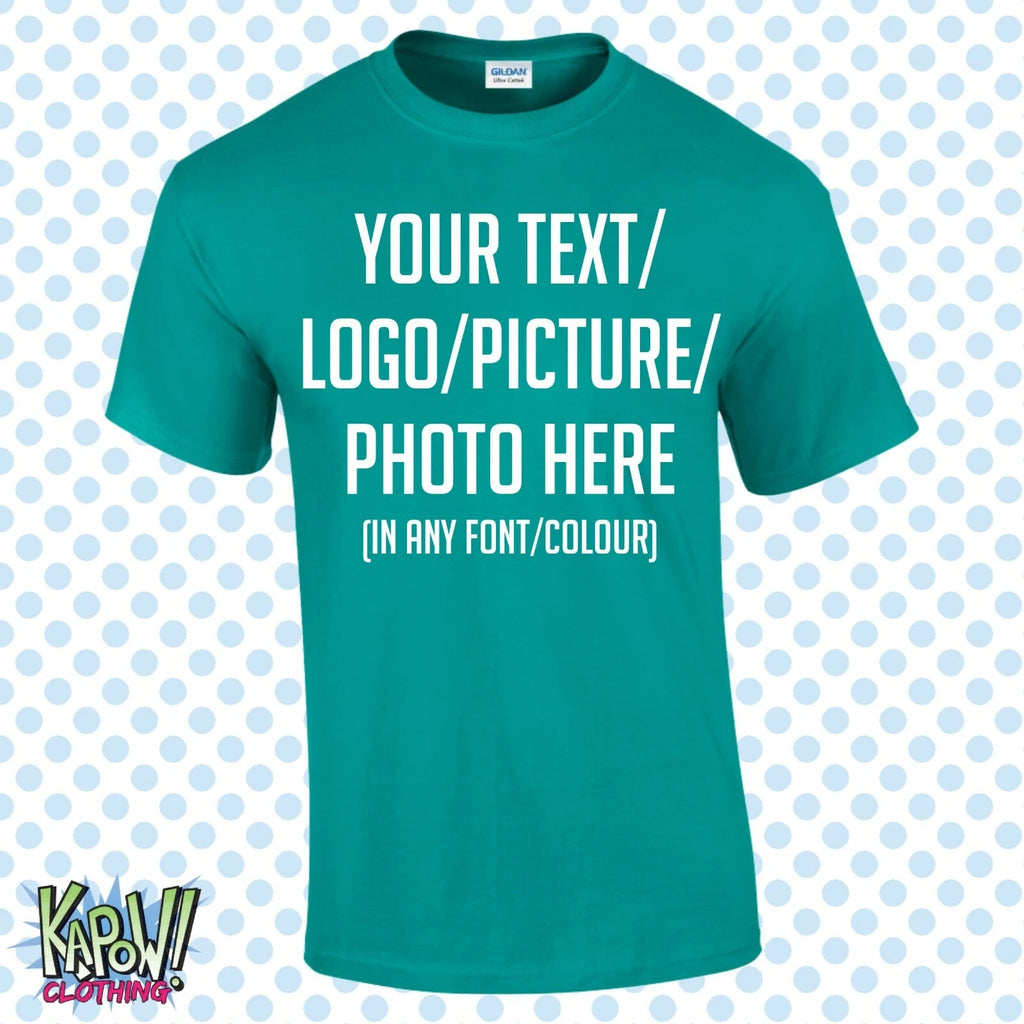 Custom Personalised Men's Printed T-SHIRT Name Funny Work Stag -Your text/logo 7