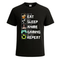 Eat Sleep Anime Gaming Repeat Manga Funny Gamer Mens T Shirt Gift Party Tee Top