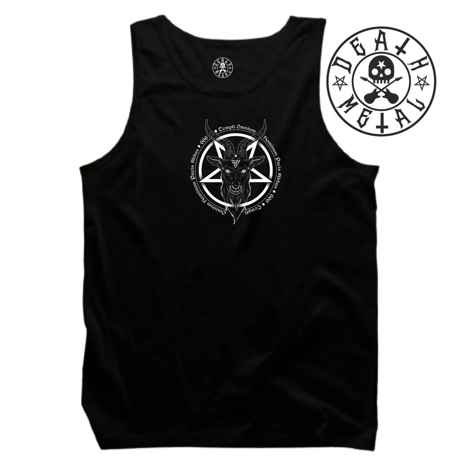 Baphomet Goat Vest Music Clothing Rock n Roll Pentagram Gothic Satanic Tank Top