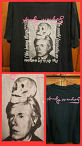 Uniqlo x Andy Warhol Skull Goth Pop Art Boring Portrait Graphic T-Shirt Large