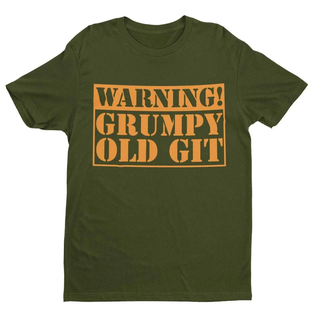 Warning Grumpy Old Git Funny T Shirt tshirt top Old Man Dad Grandad Gift Idea