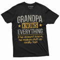 Grandpa Funny Grandfather knows everything humorous father's day papa tee shirt