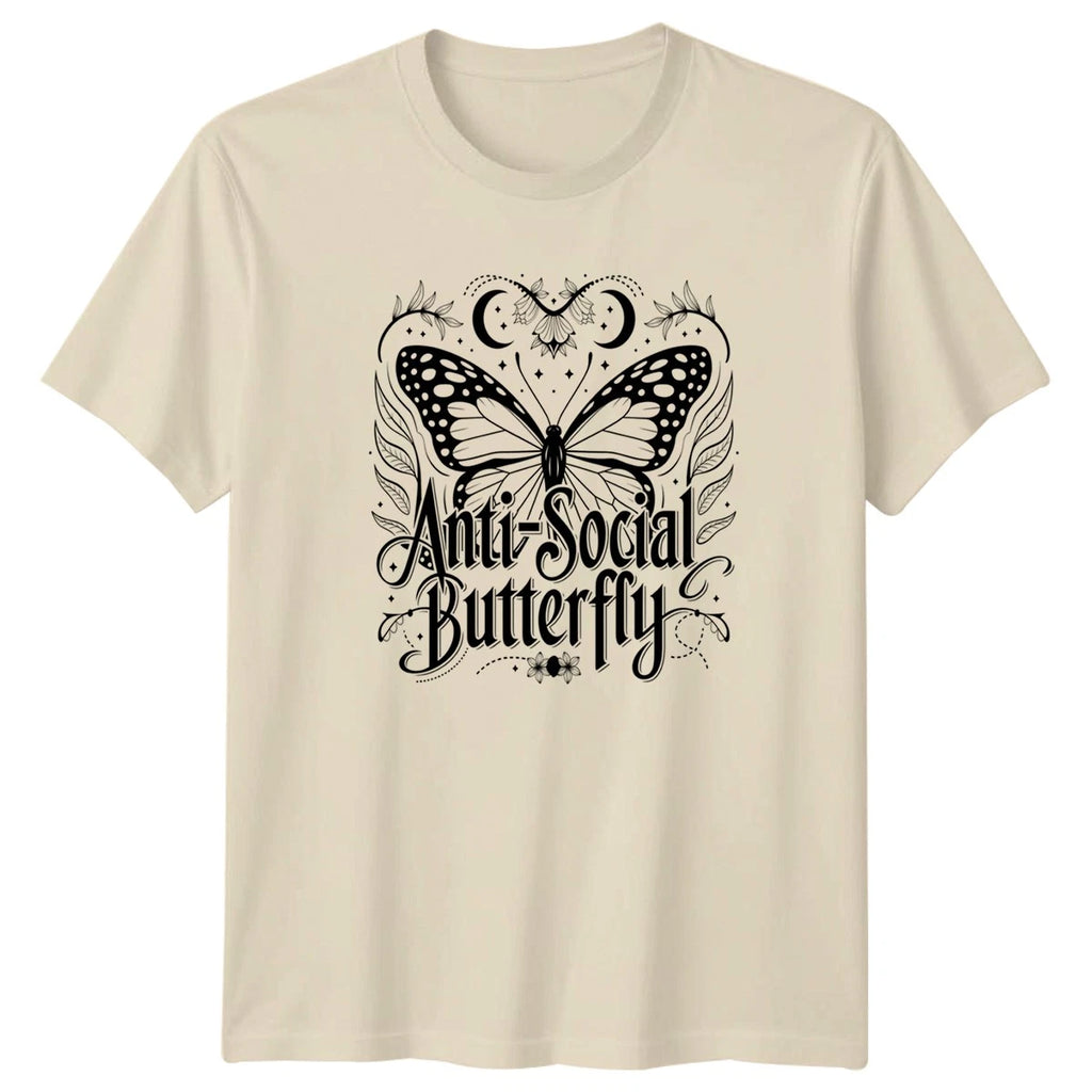 Anti Social Butterfly T-Shirt Introvert Humor Nature Lifestyle Birthday Gift