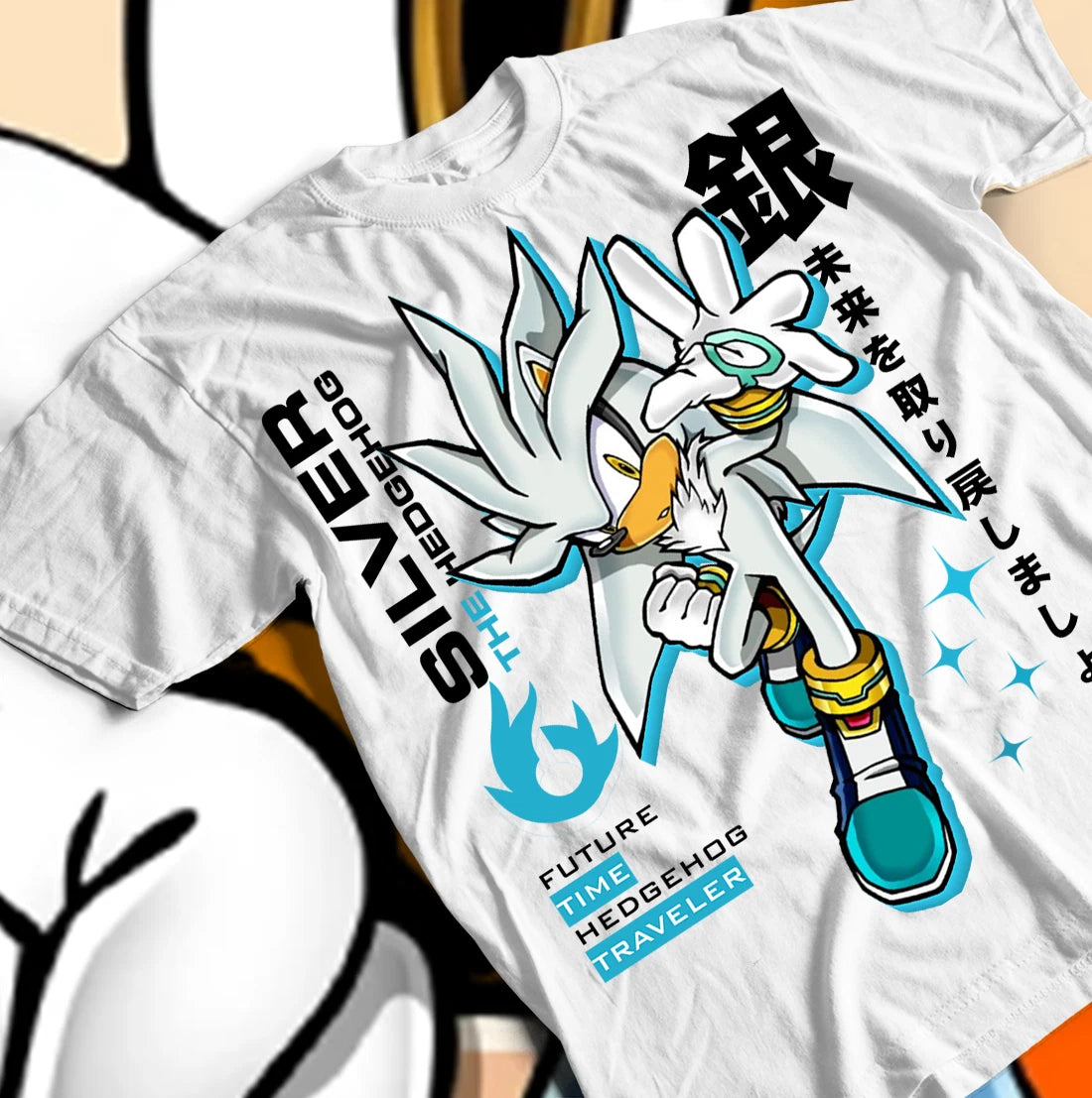 Silver The Hedgehog T-Shirt Heroes Tee Sonic Heroes Vintage Gift Shirt All Size