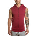 Men Hoodie Sleeveless Gym Sports Tank Top Muscle T-shirt Vest Blouse