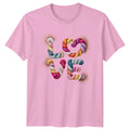Braided Yarn Love Heart Glitter Womens T-Shirt Boho Textile