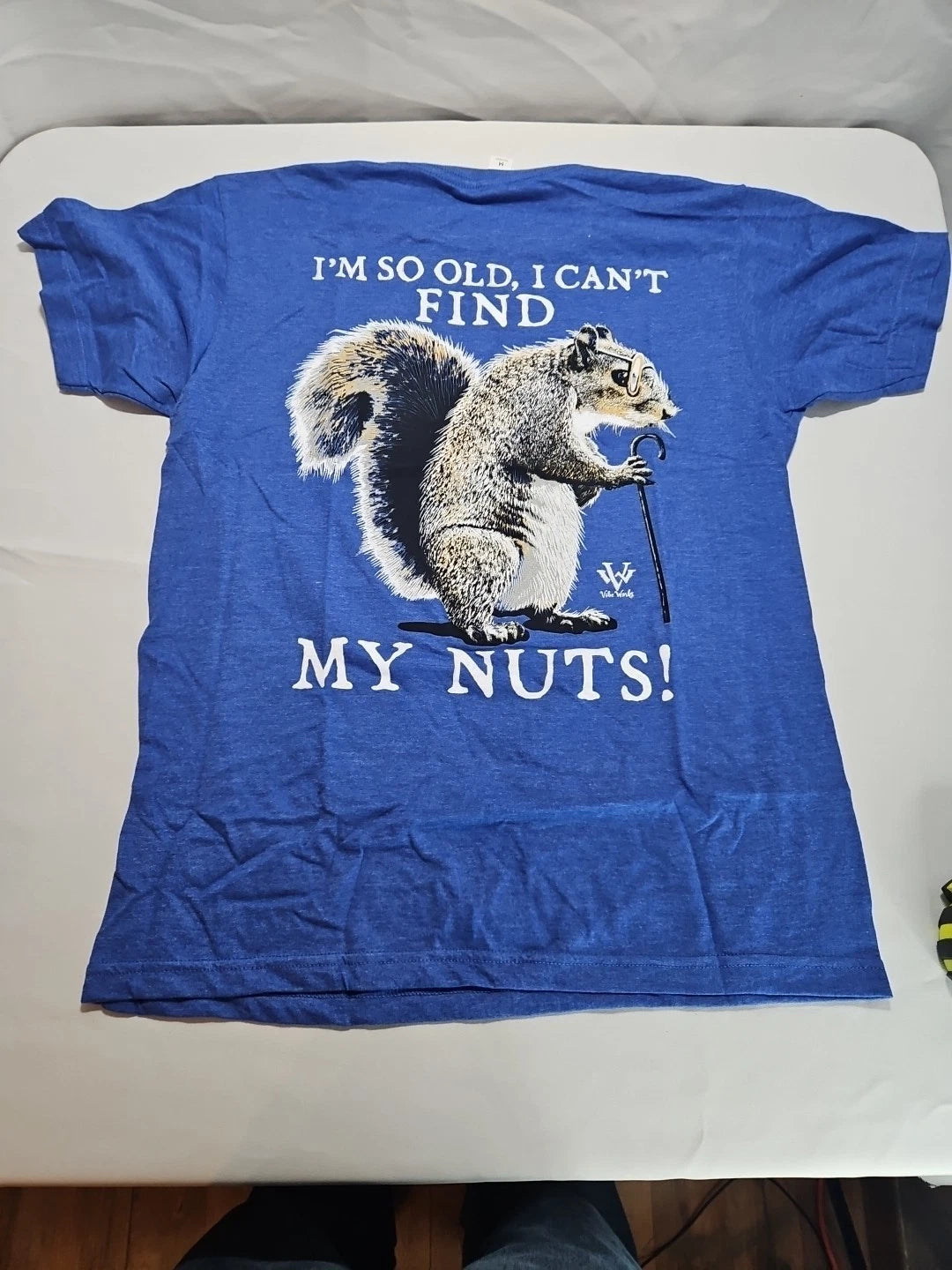 New T Shirt I'm So Old I Can't Find My Nuts  Graphics 2sided  Blue  A16