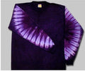Long Sleeve Purple Tie Dye shirt - Only sleeves are dyed Purple tie dye shirt