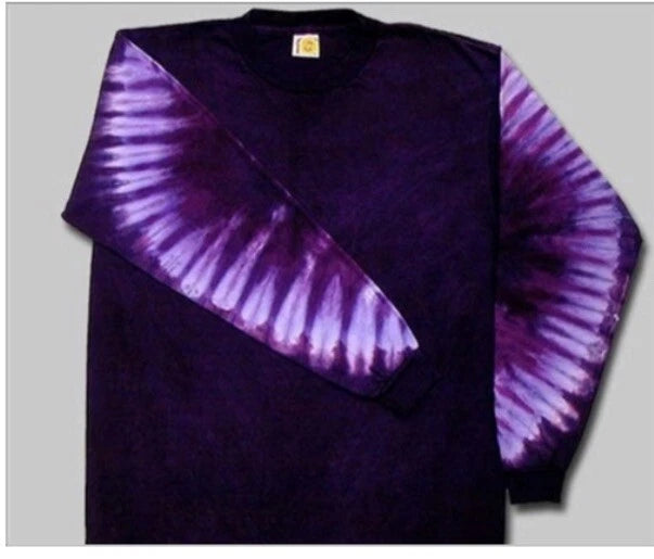 Long Sleeve Purple Tie Dye shirt - Only sleeves are dyed Purple tie dye shirt