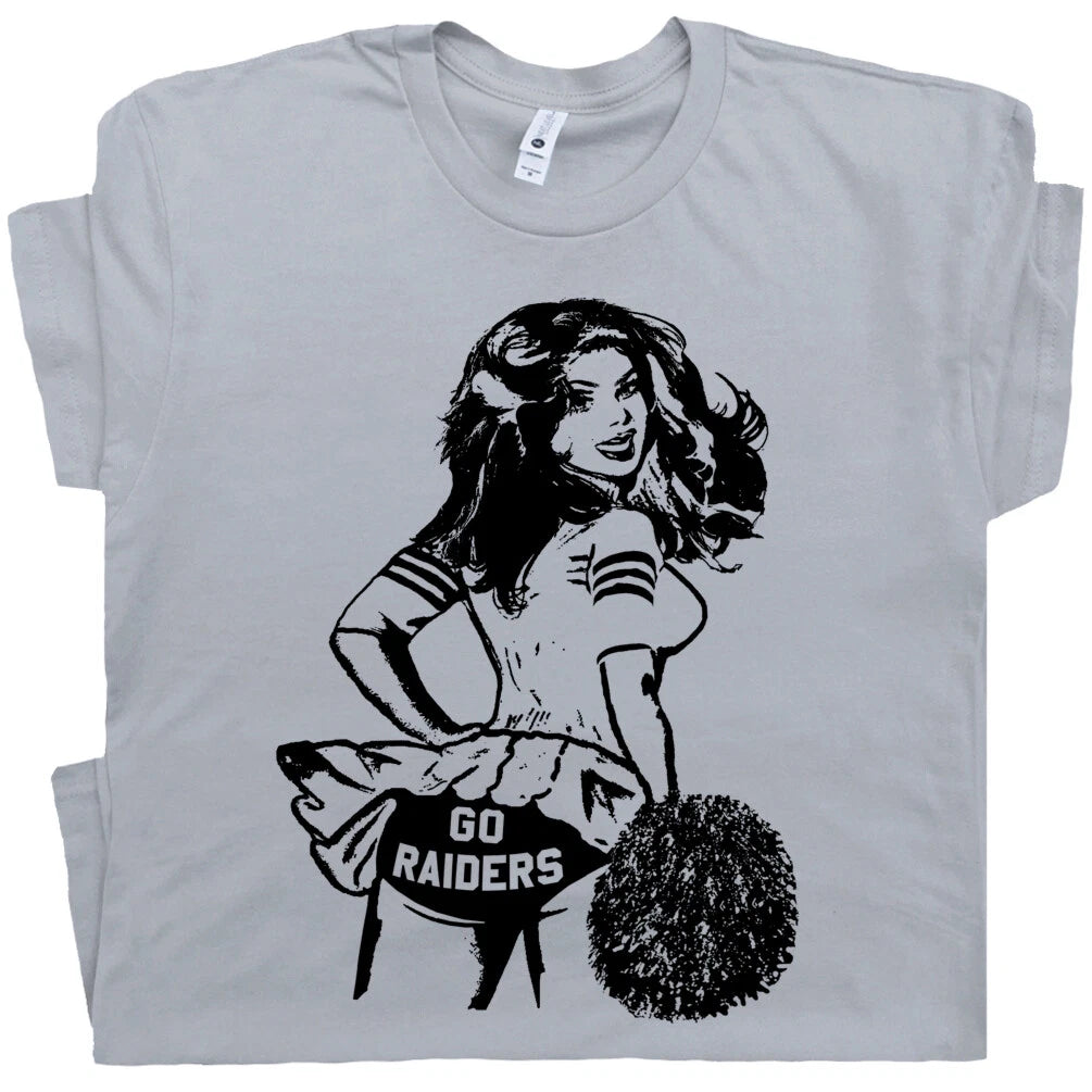 Go Raiders T Shirt Vintage Raiders Shirt Football Cheerleader Retro Throwback