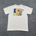Vintage Y2K Real Hustle No Day-Off Pop Art Shirt Medium 19x25 White