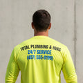 Custom Logo High Visibility Safety Yellow Dry-Fit Long Sleeve Work Shirt Persona