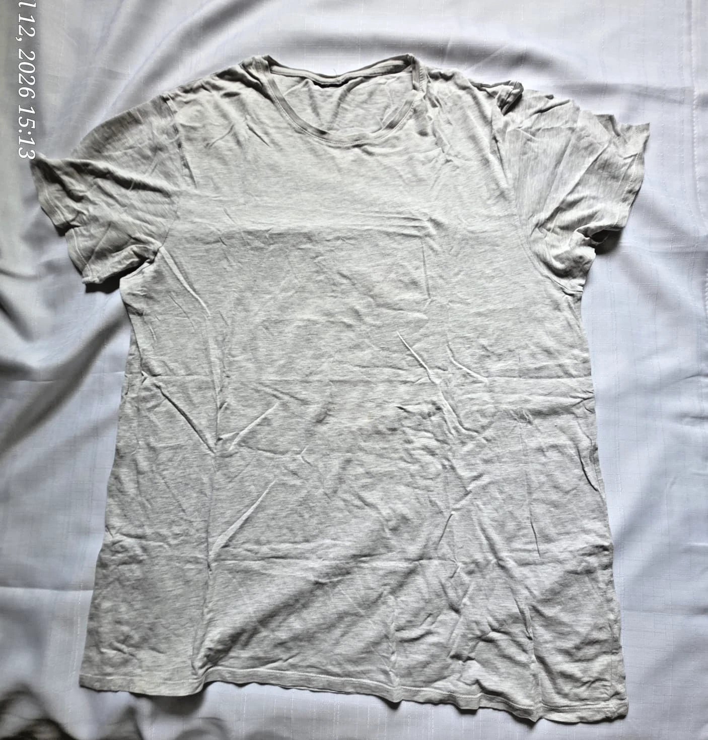 Men’s White T-Shirt Size L Basic Casual Crew Neck Short Sleeve Tee Minimalist