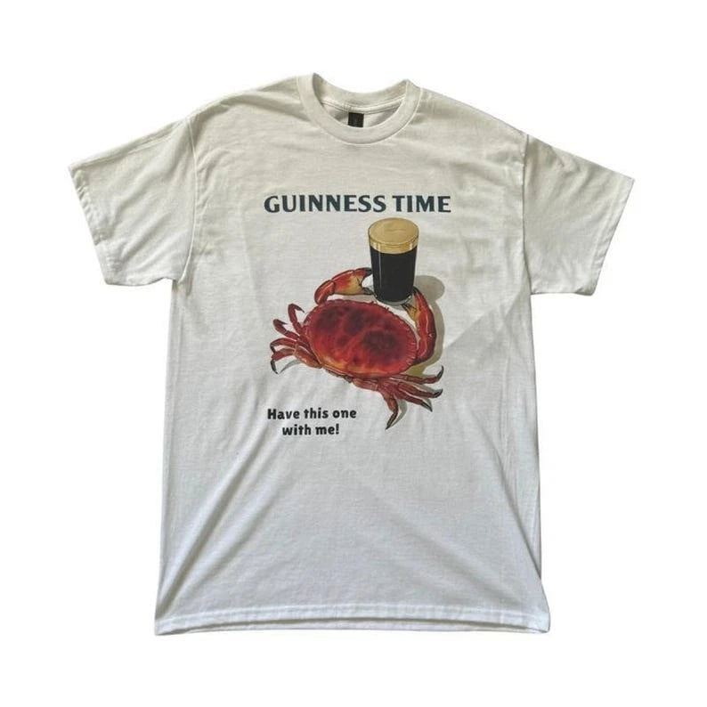 Guinness Crab Vintage Graphic Shirt, Vintage 90’s Crab Dunk Tank Funny Size S-4X