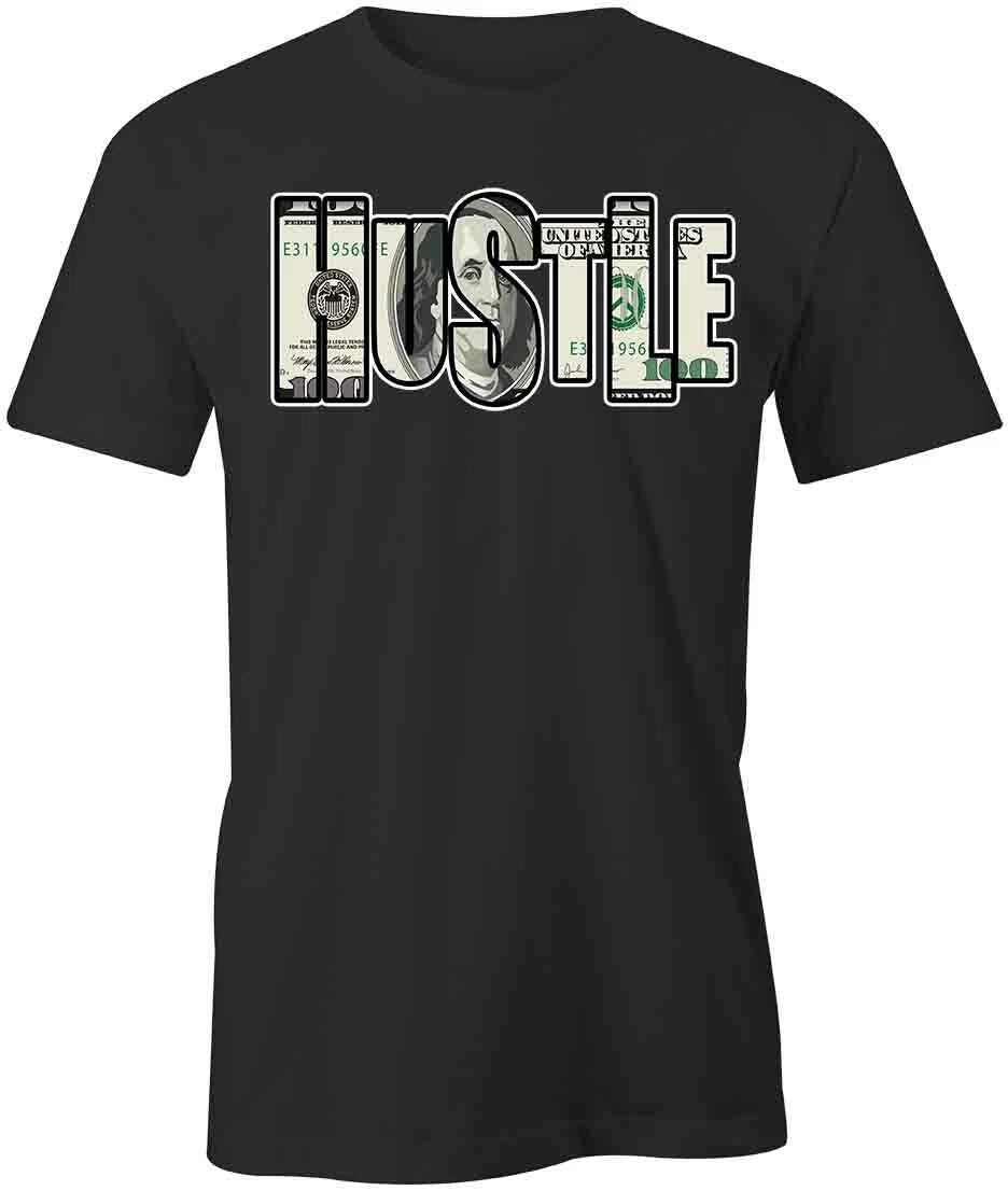 HUSTLE T-SHIRT TShirt Tee Short-Sleeved Cotton CLOTHING MONEY S1BCA626