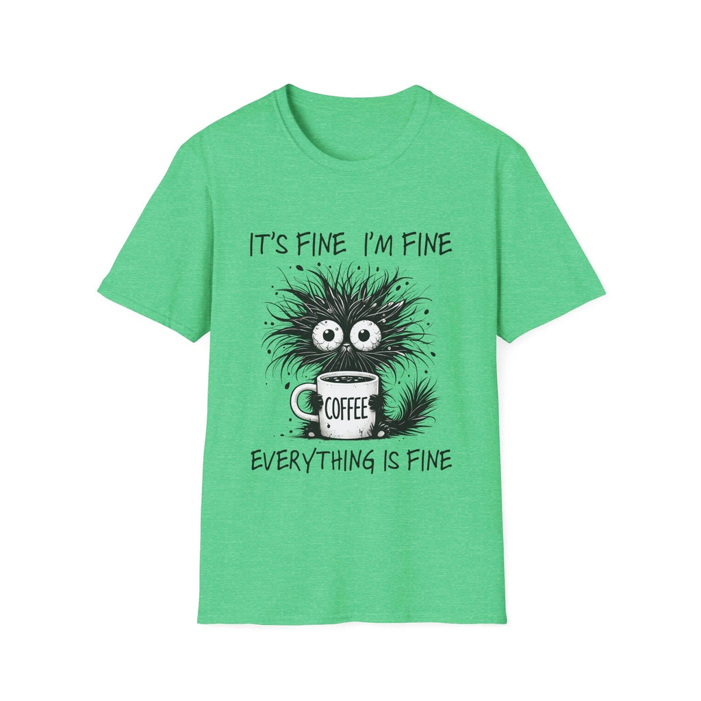 It is Fine I Am Fine Everything Is Fine coffee T-Shirt | Crazy Cat