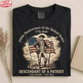 Custom Name 250th Anniversary T-shirt 1776 USA Patriot Descendant Gift