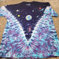 Liquid Blue Space Galaxy Tie Dye T-Shirt Mens XL Planets Stars 1992 Art Purple