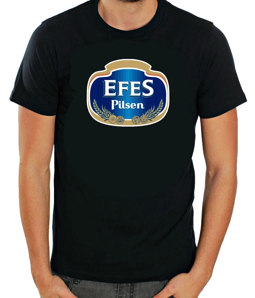 Efes Pilsen Turkish beer Black/White Short Sleeve T Shirt Men E052