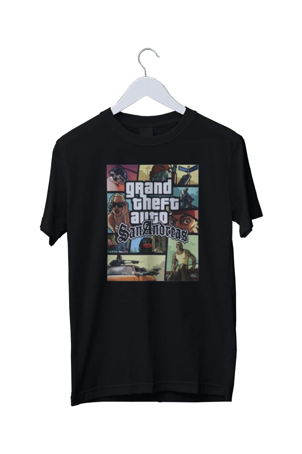 GTA Grand Theft Auto San Andreas Graphic Print T-Shirt Mens S M L XL 2 3 4 XL