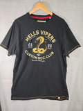 D555 Hells Vipers T-Shirt Men XL/XXL Black Biker Custom MCC Club Motorcycle Bike