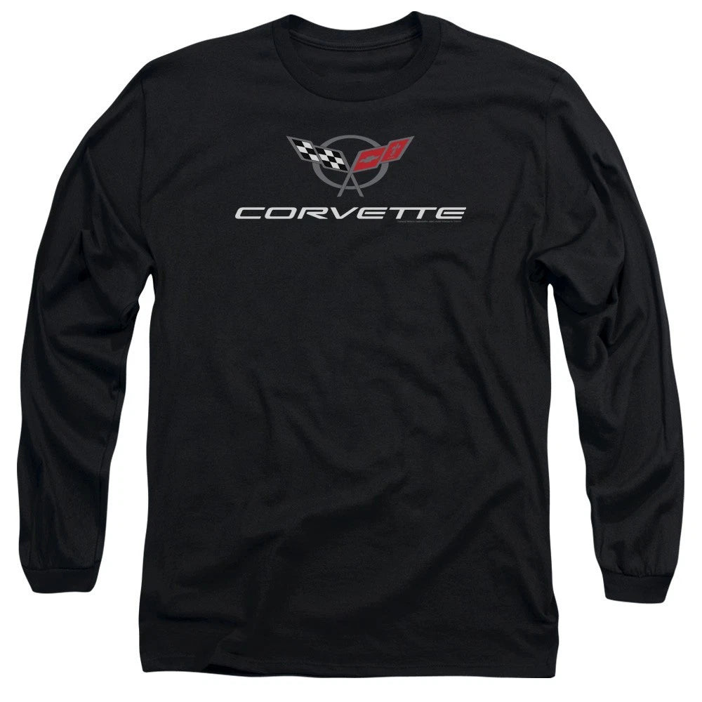 Chevrolet Corvette Modern Emblem Men’s Long Sleeve T-Shirt S-3XL Licensed Tee